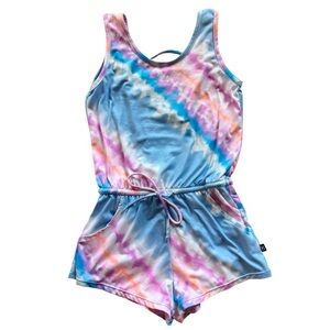 Girls Tie Dye Sleeveless Romper Jumpsuit Girls Spring Summer Outfit Size 6 NWT